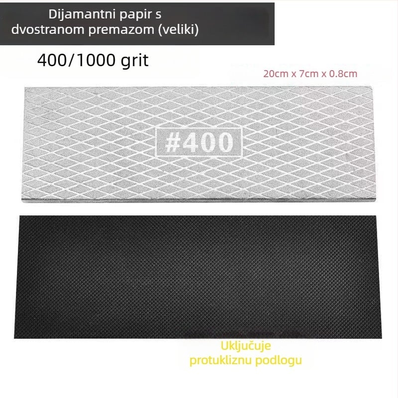 Dvostrano kamen za oštrenje od emeryja, debeli profesionalni razred, mreža 400/1000