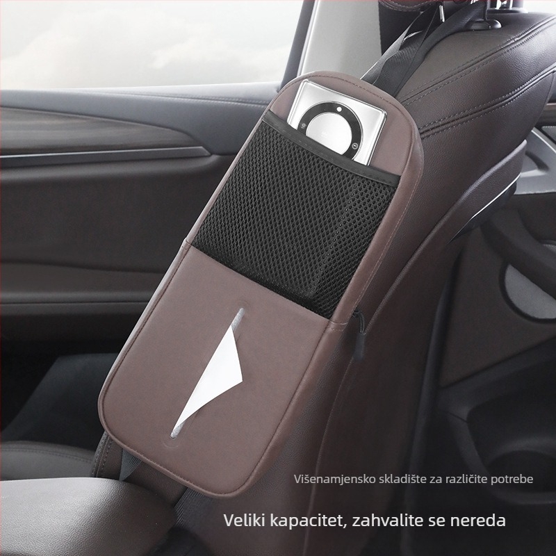 KEEPTOP kožna bočna torba za pohranu za automobilsku sjedište, ovjes, prilagodljivo