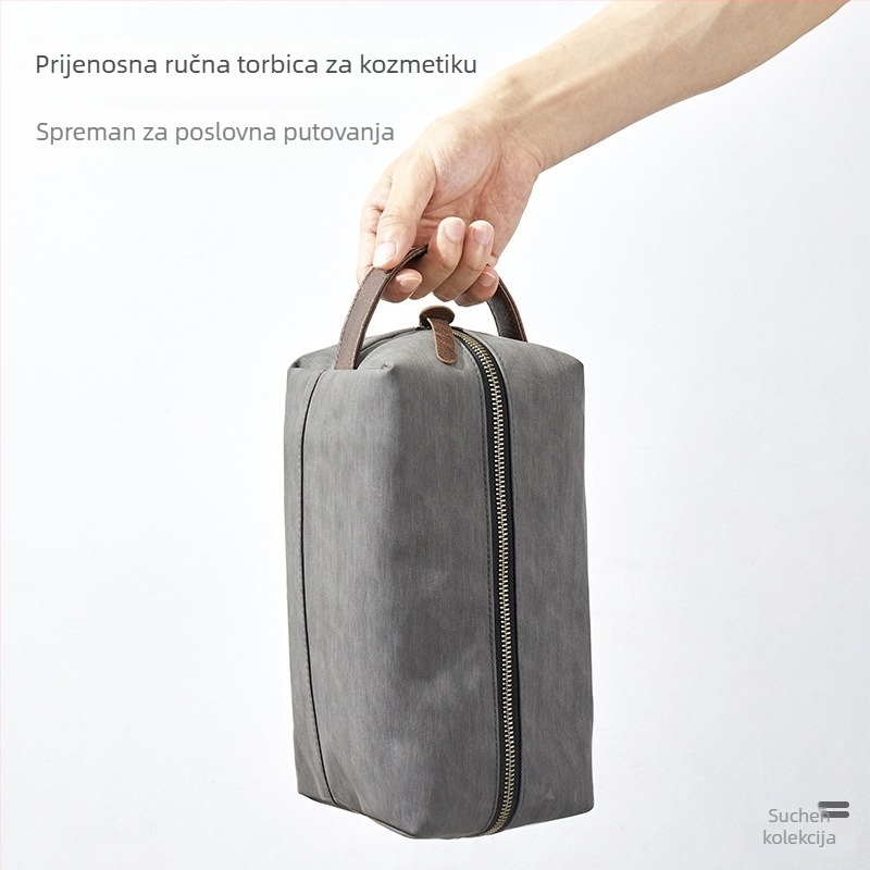Kozmetička torbica za putovanje – PU vodootporna, oblik ručne torbe, velika kapaciteta, za putovanja, skladištenje kozmetike i higijenskih potrepština