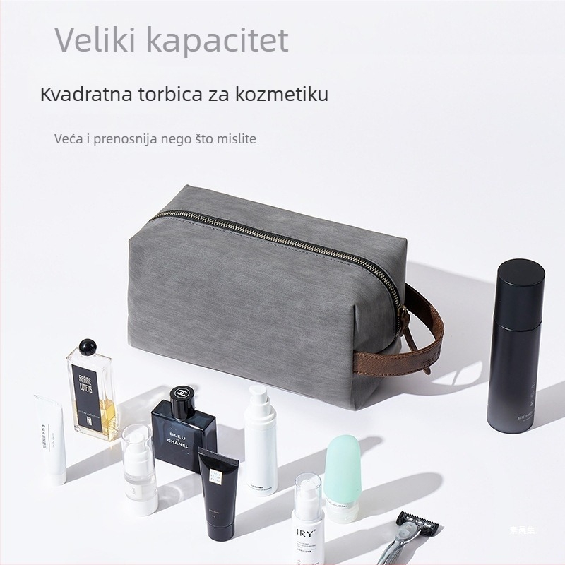 Kozmetička torbica za putovanje – PU vodootporna, oblik ručne torbe, velika kapaciteta, za putovanja, skladištenje kozmetike i higijenskih potrepština