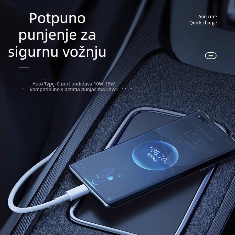 PD240W USB-C kabel za brzo punjenje, TPE materijal, do 100W, kompatibilan s Huawei/Honor telefonima i iPad tabletima