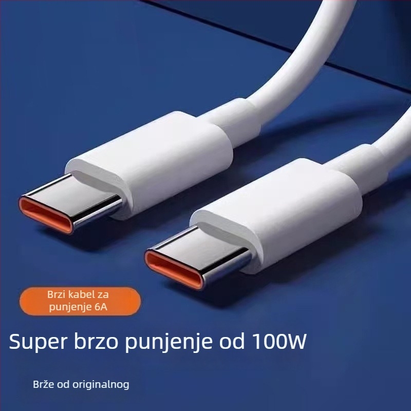 PD240W USB-C kabel za brzo punjenje, TPE materijal, do 100W, kompatibilan s Huawei/Honor telefonima i iPad tabletima