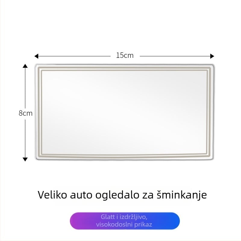 Kozmetičko auto ogledalo, nehrđajući čelik, montaža ljepilom, Late Island, univerzalna kompatibilnost (Tip: Kozmetičko auto ogledalo; Materijal: Nehrđajući čelik; Montaža: Ljepilo; Marka: Late Island; Kompatibilnost: Univerzalno)