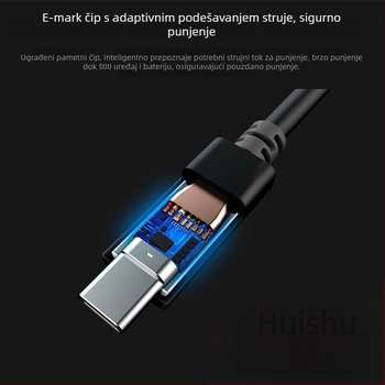 Type-C brzo punjački kabel za Lenovo Legion 2 Pro / Z6 Pro / Y90 / Y700 — duljina 1–2 m, jedan konektor, 100 W, TPE