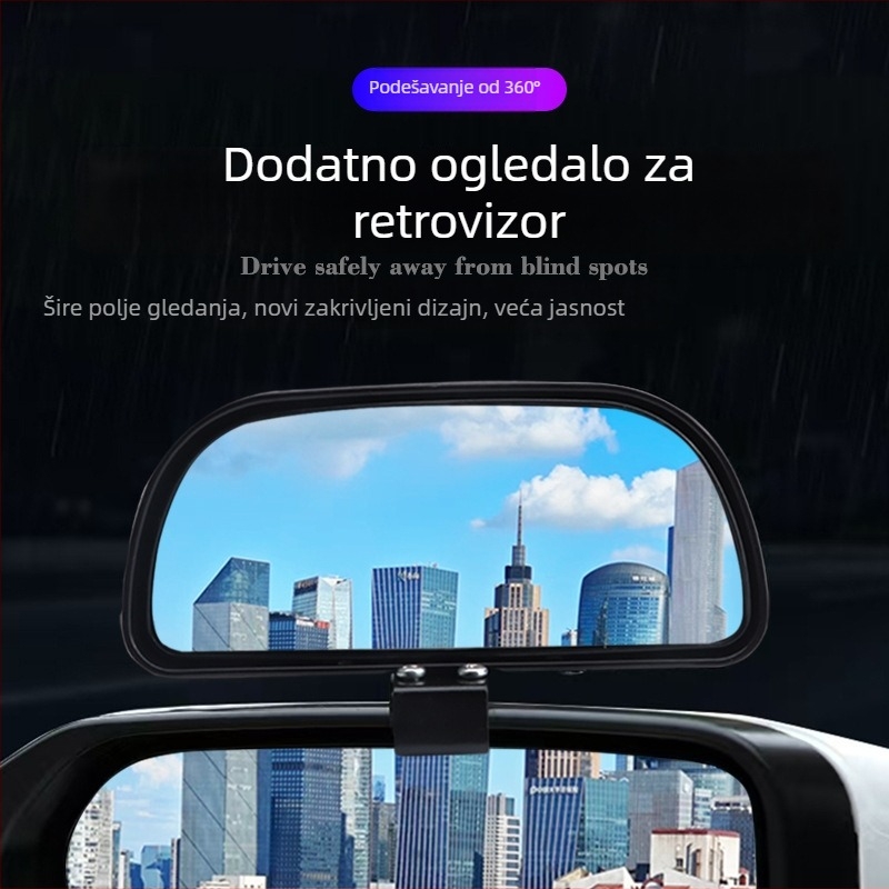 Automobilski dodatni retrovizor s prilagodljivim kutem, širokim vidnim poljem i ogledalom za mrtve kutove — Light collar