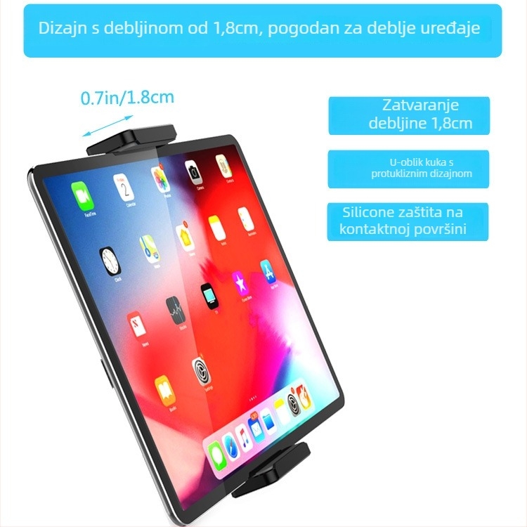 Auto držač za telefon i tablet, model X003 – plast, opće namjene, mogućnost prilagodbe