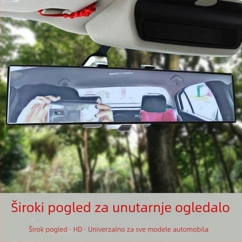 Unique retrovizor za automobil s unutarnjim ogledalom za mrtve kutove, zakrivljeno ravno ogledalo, anti odsjaj, širok kut pogleda