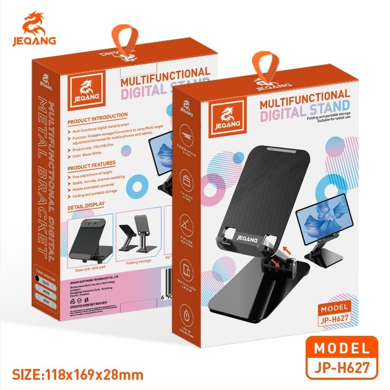 Stalak za telefon, tablet i prijenosno računalo - JP-H627, podizni tip, stolni nosač, težina 424 g