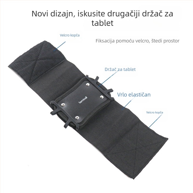 Držač tableta za auto s podrškom stražnjeg naslona i držačem za telefon, montiran na naslon za glavu