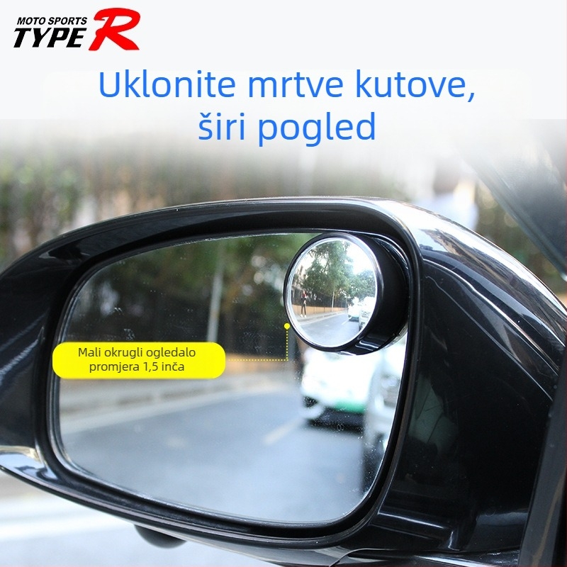 TYPER Automobilski pomoćni retrovizor – krušno staklo, 360° okret, kompatibilan s General, materijal: staklo visoke definicije s ABS okvirom; licencirana privatna oznaka: Da