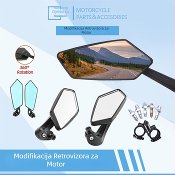 Motociklističko retrovizor — univerzalni, 360° rotacija, bočno ogledalo