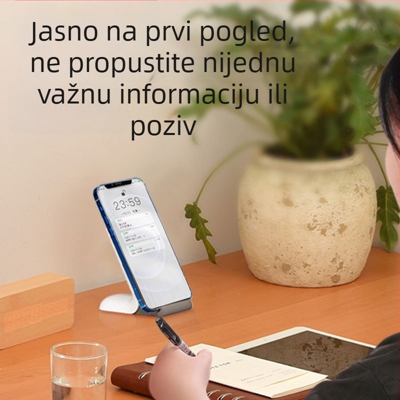 Stolni držač za telefon s bežičnim punjenjem, univerzalan za telefon i tablet — ABS držač