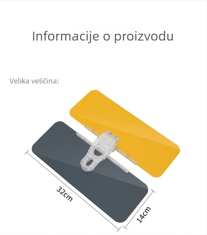 HD kozmetičko ogledalo za automobil sa snap-on montažom, univerzalna kompatibilnost, minimalistički stil