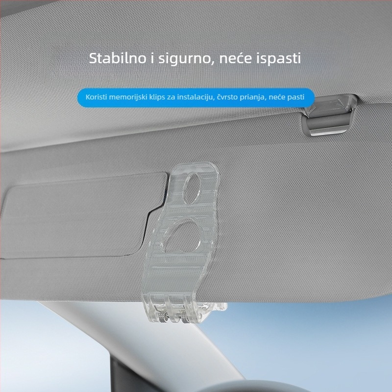 HD kozmetičko ogledalo za automobil sa snap-on montažom, univerzalna kompatibilnost, minimalistički stil