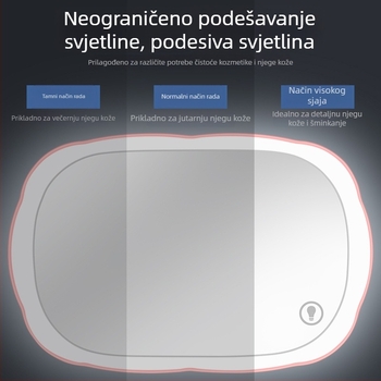 Automobilski vizir s LED ogledalom za šminku — dodirna kontrola, suvozačko ogledalo (yeleno Road)
