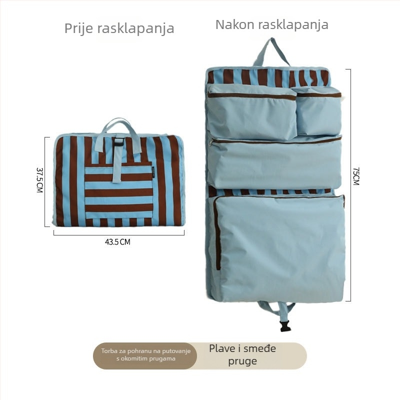 Torba za putovanje velike kapacitete, 7-u-1 organizator za kozmetiku i higijenske potrepštine, sklopiva