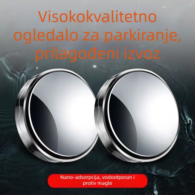 Zrcalo za vožnju unatrag sa usisnom čašicom, kružno, staklo visoke prozirnosti, široki kut, pomoćno zrcalo za mrtvi kut