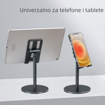 Stojeći stalak za telefone i tablete, podesiv, univerzalna kompatibilnost, aluminijska legura sa silikonskom podlogom, model GL083-Q