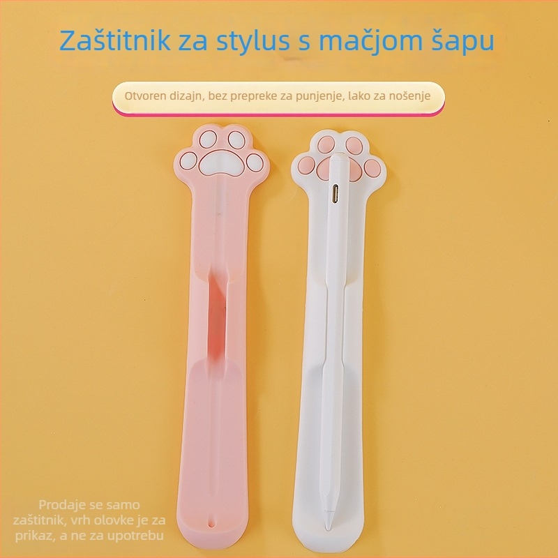 Silikonska zaštitna futrola za iPad stylus s adhezivnom pozadinom i magnetskim držačem za Apple Pencil (gen 1 i gen 2)