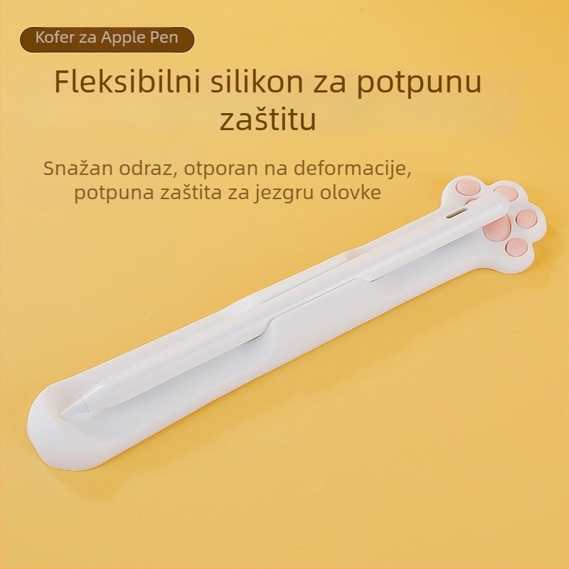 Silikonska zaštitna futrola za iPad stylus s adhezivnom pozadinom i magnetskim držačem za Apple Pencil (gen 1 i gen 2)