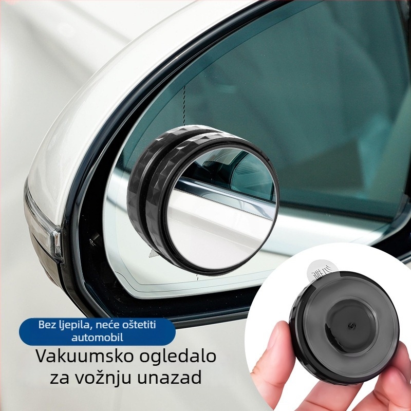 Automobilsko kružno retrovizor s usisnom čašom, 360° široki kut vidljivosti, ogledalo mrtvih kutova