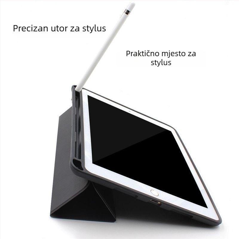 Kućište za iPad Pro s pretincem za olovku, umjetna koža, funkcija režima spavanja, zaštita od pada, izrada toplim pritiskom, prilagodljivo