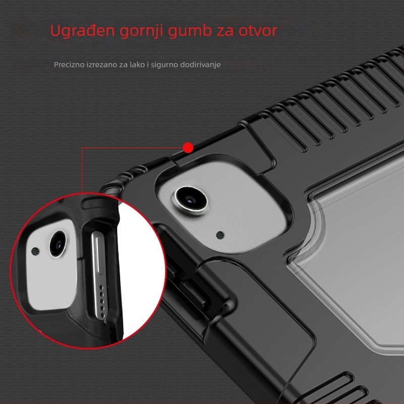 NOVEL zaštitna futrola za iPad za Apple iPad, TPU+PC+PU, otporna na padove, magnetsko pričvršivanje, otporna na habanje, otporna na otiske prstiju, poslovni stil, prilagodljiva