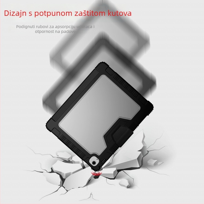 NOVEL zaštitna futrola za iPad za Apple iPad, TPU+PC+PU, otporna na padove, magnetsko pričvršivanje, otporna na habanje, otporna na otiske prstiju, poslovni stil, prilagodljiva