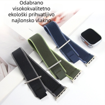 Najlonski pleteni remen za Apple Watch sa Velcro kopčom – sportski stil, kompatibilan s 20 mm i 22 mm sučeljem