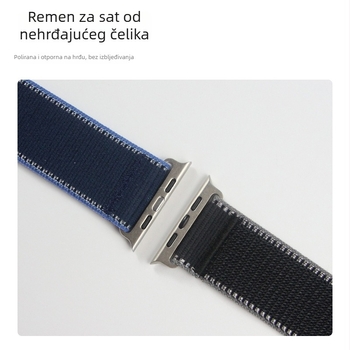Najlonski pleteni remen za Apple Watch sa Velcro kopčom – sportski stil, kompatibilan s 20 mm i 22 mm sučeljem