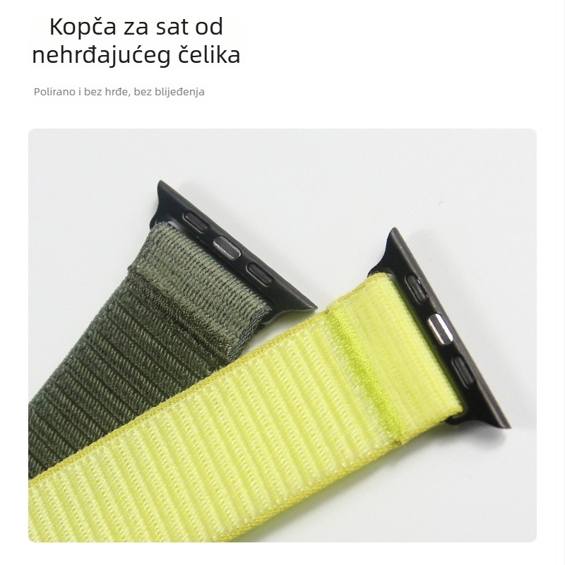Najlonski tkaninski sportski remen s Velcro za Apple Watch (38–49 mm), širina 20/22 mm.