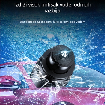 Auto sigurnosni čekić s razbijačem prozora i rezačem sigurnosnog pojasa, aluminijska legura, 0,2 kg, Shore Wood, Prilagodljivo