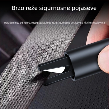 Auto sigurnosni čekić s razbijačem prozora i rezačem sigurnosnog pojasa, aluminijska legura, 0,2 kg, Shore Wood, Prilagodljivo