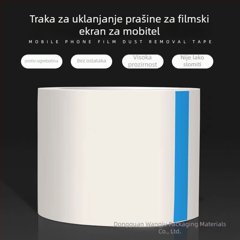 PE film za uklanjanje prašine s ekrana – traka za čišćenje otisaka prstiju i prašine, akrilno ljepilo, debljina 0,05–0,15 mm, za sve elektroničke zaslone