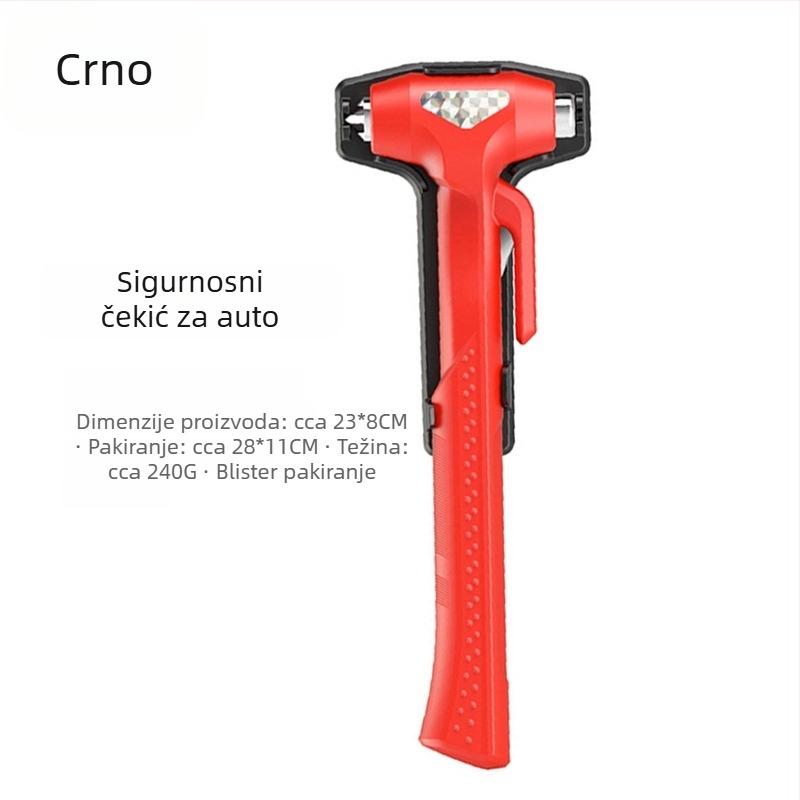 Zhongheng Auto Čekić za Razbijanje Prozora – Sigurnosni Alat, ABS + Metal, 210 g, Podrijetlo Zhejiang, Licencirana Privatna Etiketa