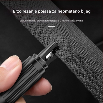 Čekić za razbijanje stakla automobila s rezačem — Still Floating, metal+ABS, 67 g, alat za hitne situacije