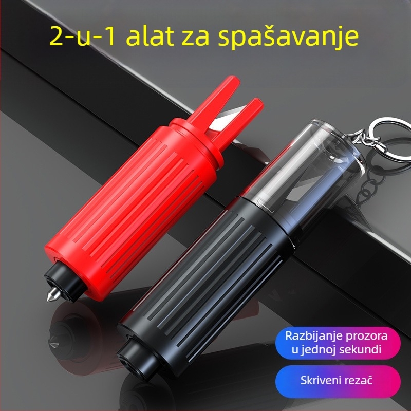 Čekić za razbijanje stakla automobila s rezačem — Still Floating, metal+ABS, 67 g, alat za hitne situacije