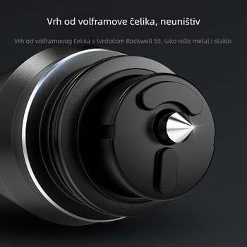 Hitni automobilni čupač prozora i mini rezač, 2-u-1 alat od aluminijske legure za bijeg (Materijal: aluminijska legura + ABS; Težina: 121 g)