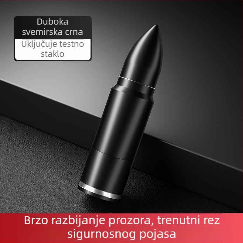 Hitni automobilni čupač prozora i mini rezač, 2-u-1 alat od aluminijske legure za bijeg (Materijal: aluminijska legura + ABS; Težina: 121 g)