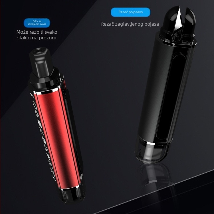 Mu travel 2-u-1 automobilski sigurnosni čekić s magnetskim parking znak, aluminijska legura, 50 g