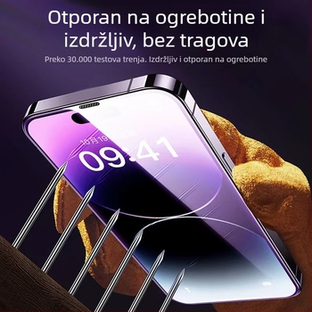 Staklena zaštitna folija za zaslon za Apple 17 iPhone 16, potpuno pokriće, mat zaštita privatnosti