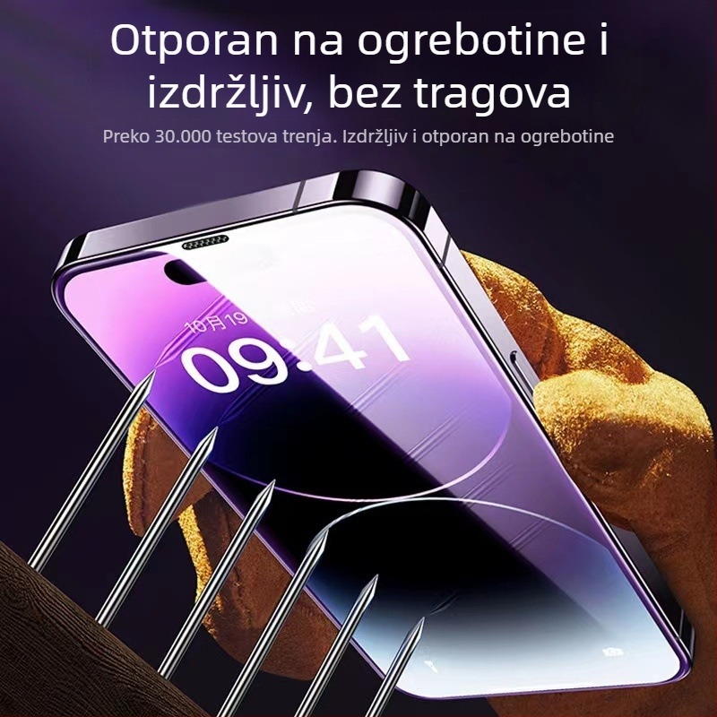 Staklena zaštitna folija za zaslon za Apple 17 iPhone 16, potpuno pokriće, mat zaštita privatnosti