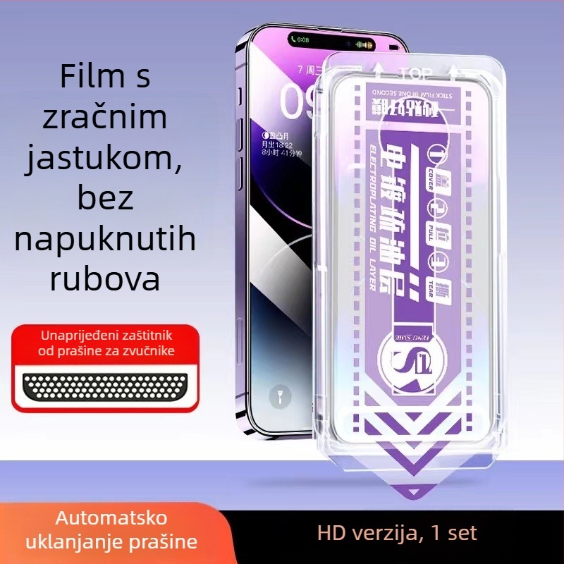 Staklena zaštitna folija za zaslon za Apple 17 iPhone 16, potpuno pokriće, mat zaštita privatnosti