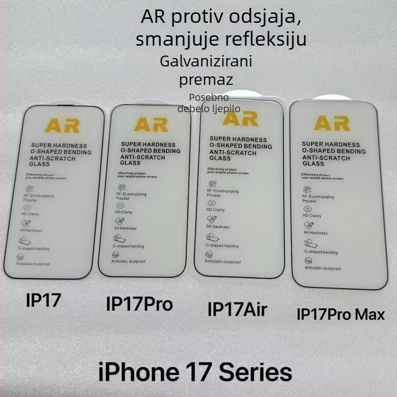 Kaljeno AR staklo za iPhone 17 Pro Max s anti-refleksijom i anti-refrakcijom; ultra-čisti AR film za iPhone 16 Pro Max; kompatibilno s iPhone 15