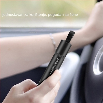 Auto sigurnosni čekić – višenamjenski spašavajući alat za razbijanje prozora (Brand: BR; Materijal: aluminijska legura + ABS; Težina: 88 g)
