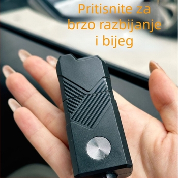 Automobilski čekić za bijeg – višefunkcijski razbijač prozora, prijenosni nužni alat — Materijal: ABS + metal; Težina: 100; Prilagodba dostupna