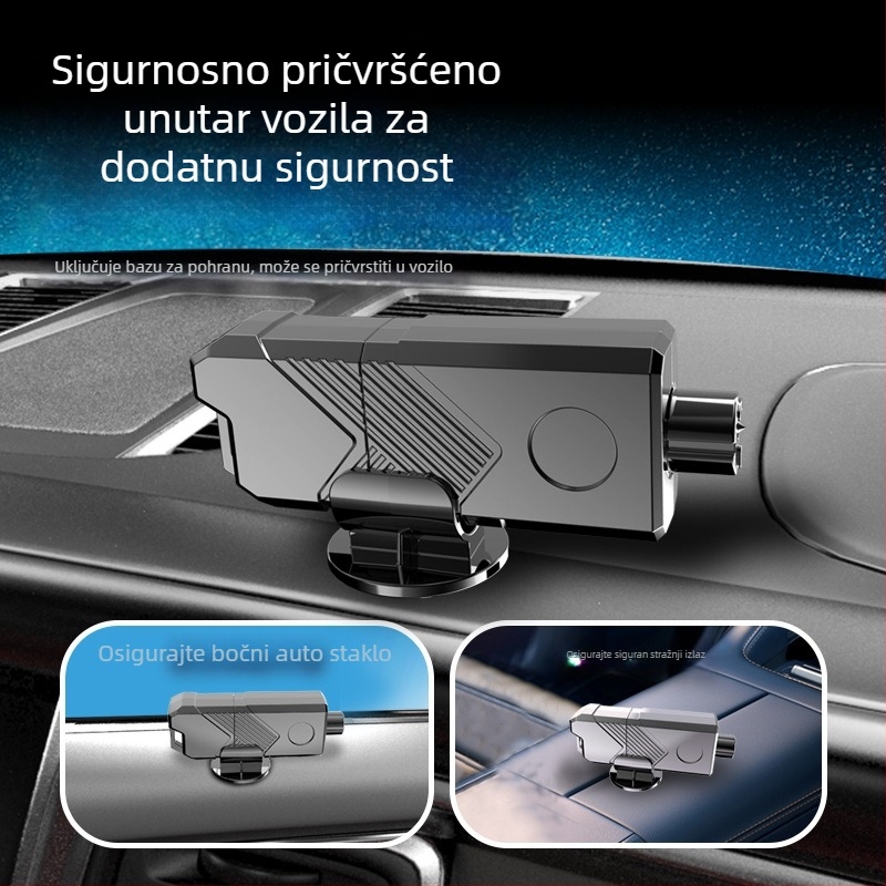 Automobilski čekić za bijeg – višefunkcijski razbijač prozora, prijenosni nužni alat — Materijal: ABS + metal; Težina: 100; Prilagodba dostupna