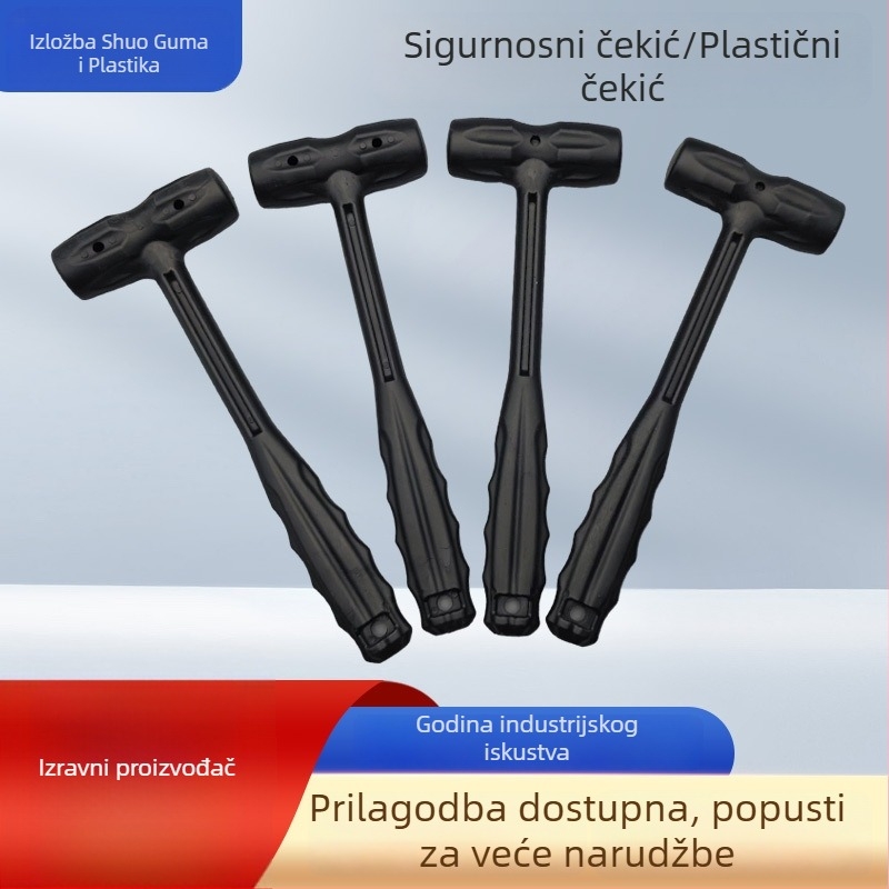 Kružni plastični čekić za montažu namještaja – plastična glava i drška, kućno poboljšanje, prilagodljiva obrada
