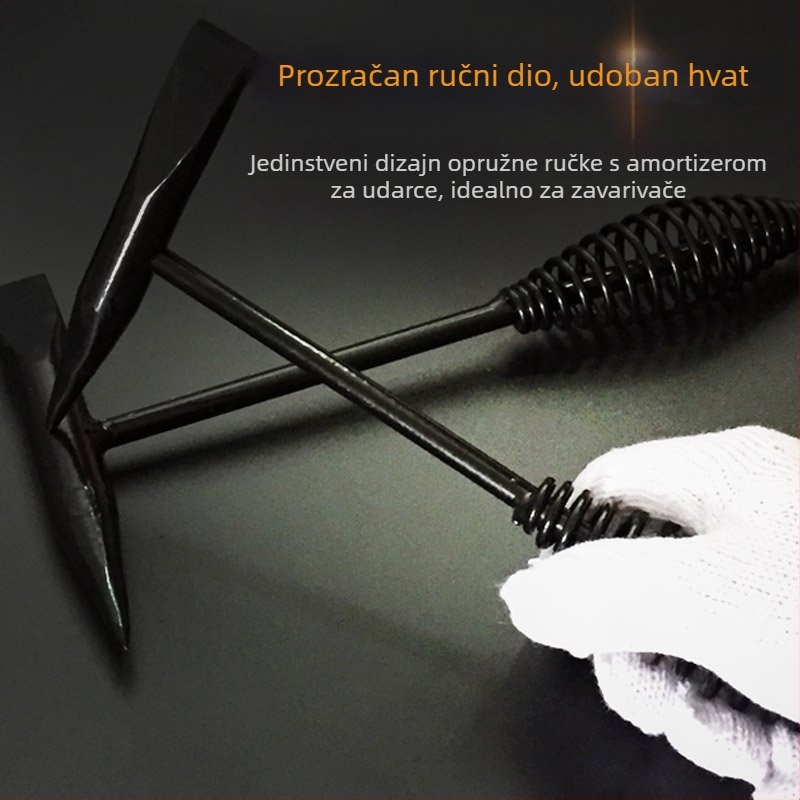 Električarski čekić s glavom od visokougljičnog čelika, dvostruka glava, čelična drška, 300 g/500 g