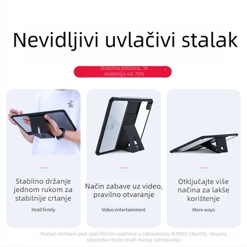 Xundd Zaštitna maska za iPad Pro 11-inča sa stalkom, TPU, otpornost na pad, za iPad Air 4